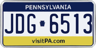 PA license plate JDG6513