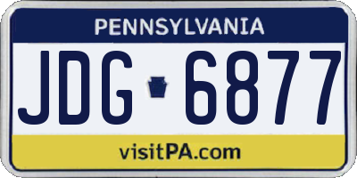 PA license plate JDG6877