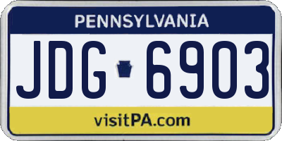 PA license plate JDG6903