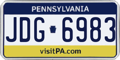 PA license plate JDG6983