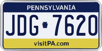PA license plate JDG7620