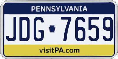 PA license plate JDG7659