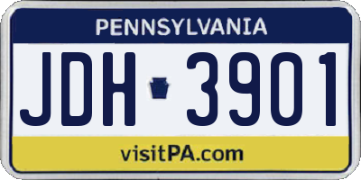 PA license plate JDH3901