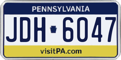 PA license plate JDH6047