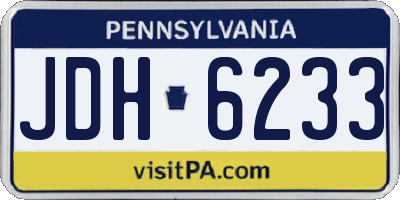 PA license plate JDH6233