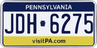 PA license plate JDH6275