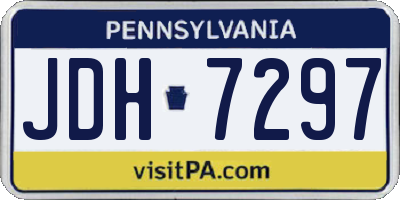 PA license plate JDH7297