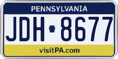 PA license plate JDH8677