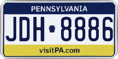 PA license plate JDH8886