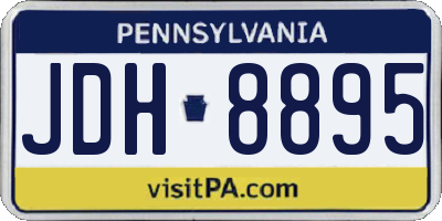 PA license plate JDH8895