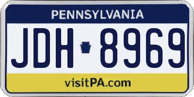 PA license plate JDH8969