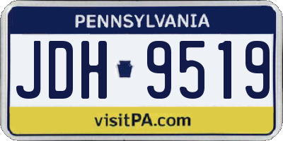 PA license plate JDH9519