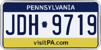PA license plate JDH9719