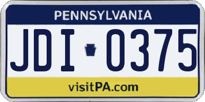 PA license plate JDI0375