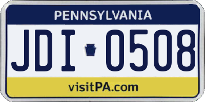 PA license plate JDI0508