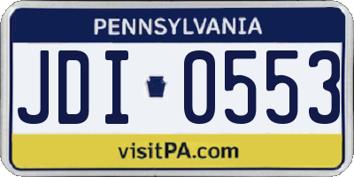 PA license plate JDI0553