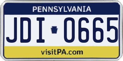 PA license plate JDI0665