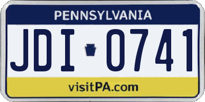 PA license plate JDI0741
