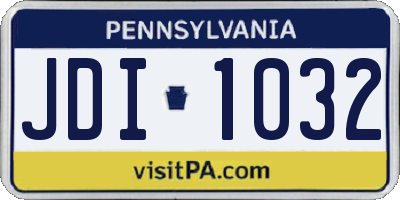 PA license plate JDI1032