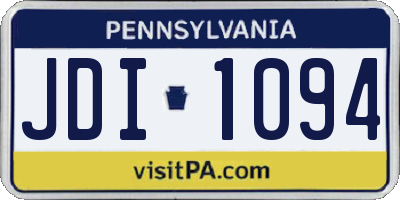 PA license plate JDI1094