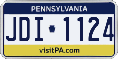 PA license plate JDI1124