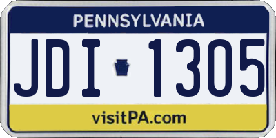 PA license plate JDI1305
