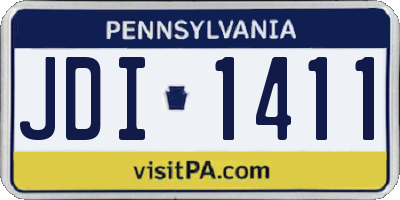 PA license plate JDI1411