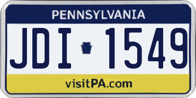 PA license plate JDI1549