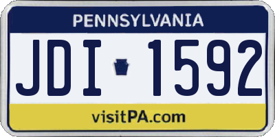 PA license plate JDI1592