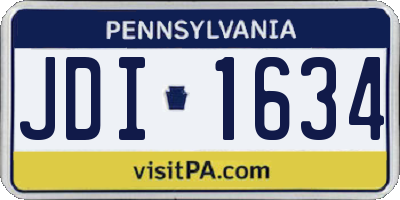 PA license plate JDI1634