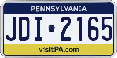PA license plate JDI2165