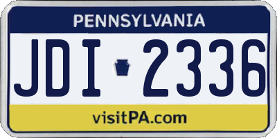 PA license plate JDI2336