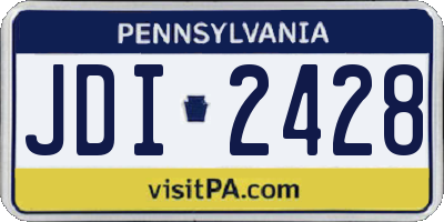 PA license plate JDI2428