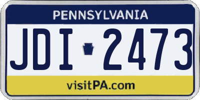 PA license plate JDI2473
