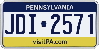 PA license plate JDI2571