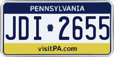 PA license plate JDI2655