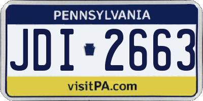 PA license plate JDI2663