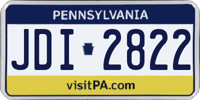 PA license plate JDI2822