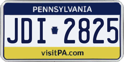 PA license plate JDI2825