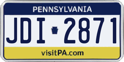 PA license plate JDI2871
