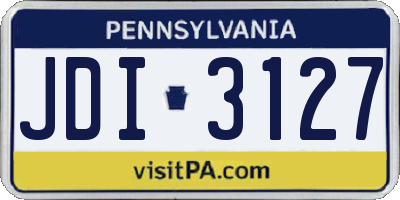 PA license plate JDI3127