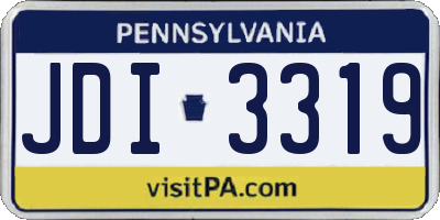 PA license plate JDI3319