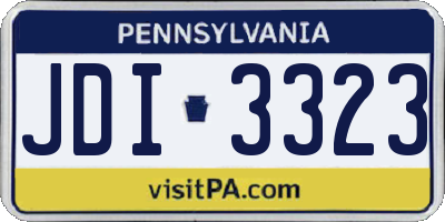 PA license plate JDI3323