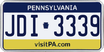 PA license plate JDI3339