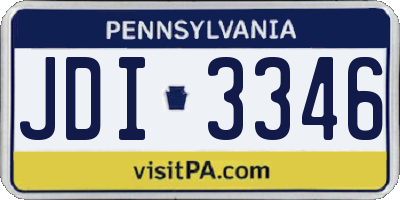 PA license plate JDI3346
