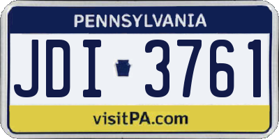 PA license plate JDI3761