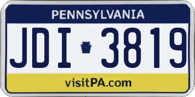 PA license plate JDI3819