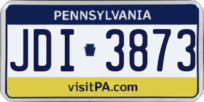 PA license plate JDI3873