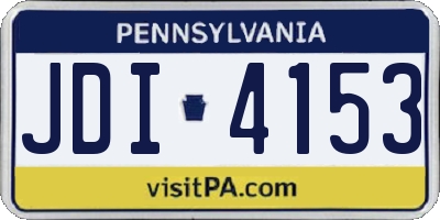 PA license plate JDI4153