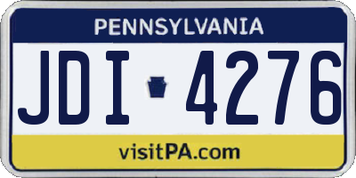PA license plate JDI4276